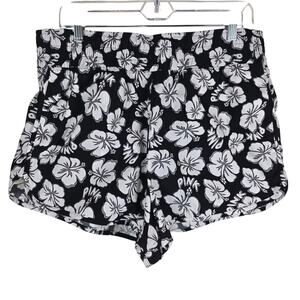 Victoria Secret Pink Active Hawiian Floral Built In Underwear Shorts XL